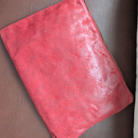 Red leather pouch - Picture 3 of 4